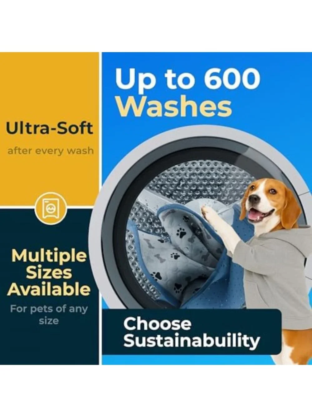 Washable Waterproof Dog Pee Pads - Reusable Anti-Slip Puppy Training Pads (2